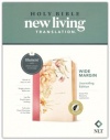 NLT Wide Margin Bible, Leathersoft dusty pink blossoms - Indexed